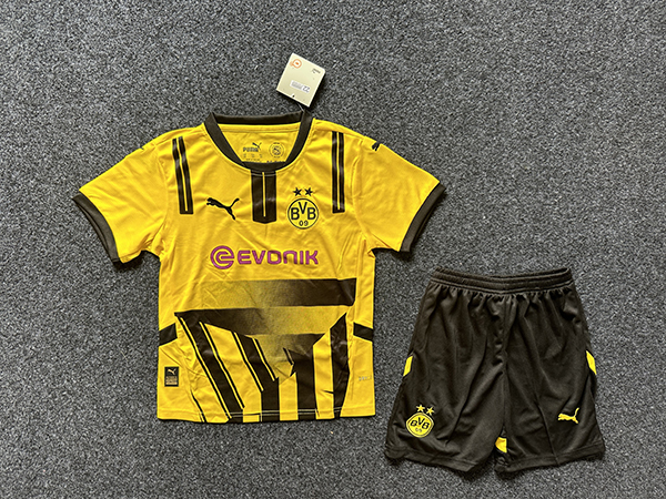 Kids-Dortmund 24/25 Cup Kit Soccer Jersey